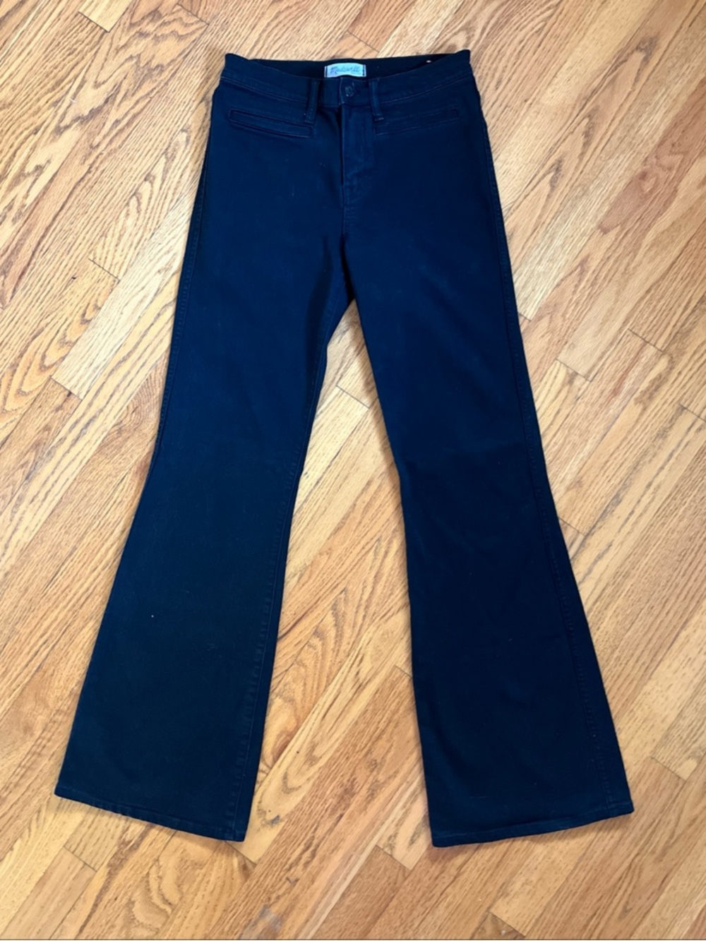 Madewell Flea Market Flate Black High-Rise Pants size 28